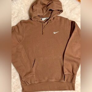 Nike Brown Hoodie with White Logo